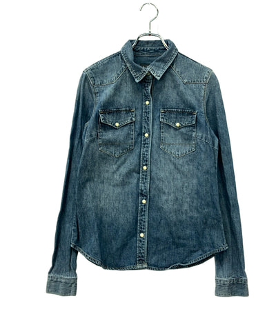 ARMANI EXCHANGE デニムシャツ 長袖 ダンガリー ウエスタン スナップボタン レディース SIZE M アルマーニエクスチェンジ