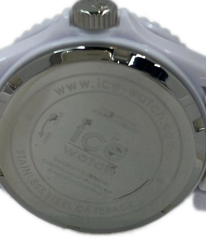 美品 ice watch 腕時計 クオーツ ホワイト レディース メンズ アイスウォッチ