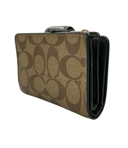 COACH 二つ折り財布 シグネチャー キャンバス レザー C0082 レディース コーチ