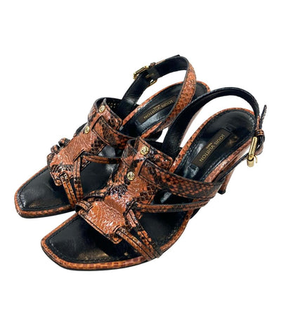 LOUIS VUITTON ストラップサンダル パイソン柄 レディース SIZE 34 21.5(cm) ルイ・ヴィトン