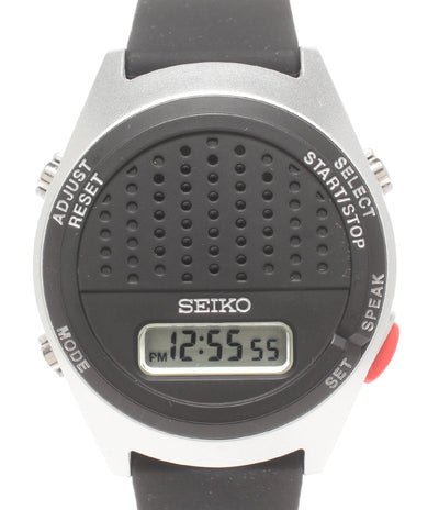 美品 SEIKO 腕時計 音声デジタルウオッチ クオーツ A862-00B0 レディース メンズ セイコー