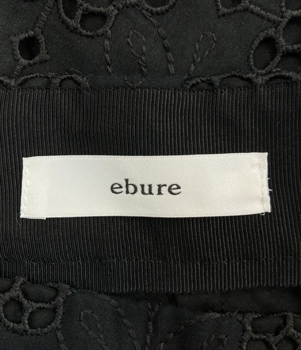 ebure コットンエンブロイダリーレース タックテーパードパンツ レディース SIZE 38 (XS) エブール