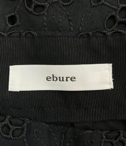 ebure コットンエンブロイダリーレース タックテーパードパンツ レディース SIZE 38 (XS) エブール