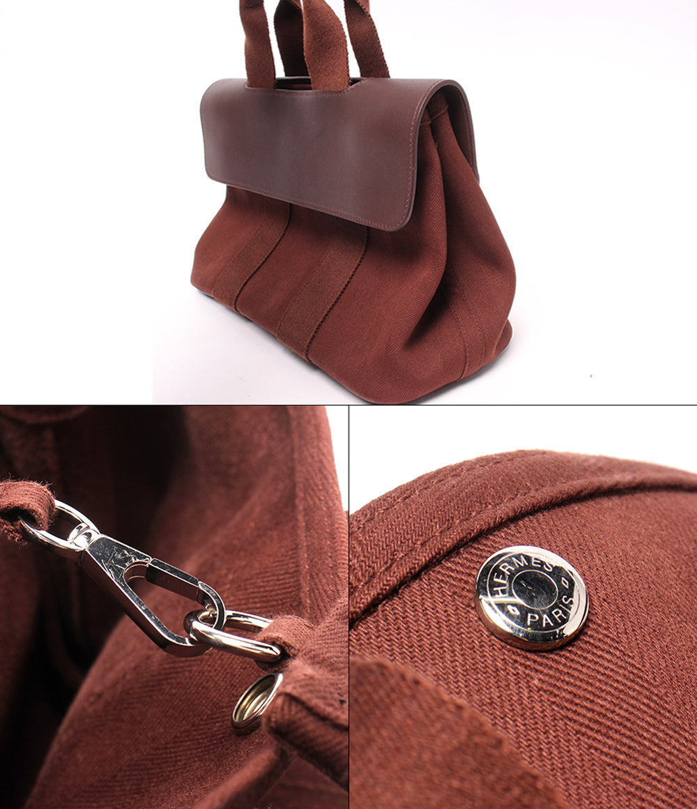 HERMES ハンドバッグ シルバー金具 トワルシェブロン ヴァルパライソ
