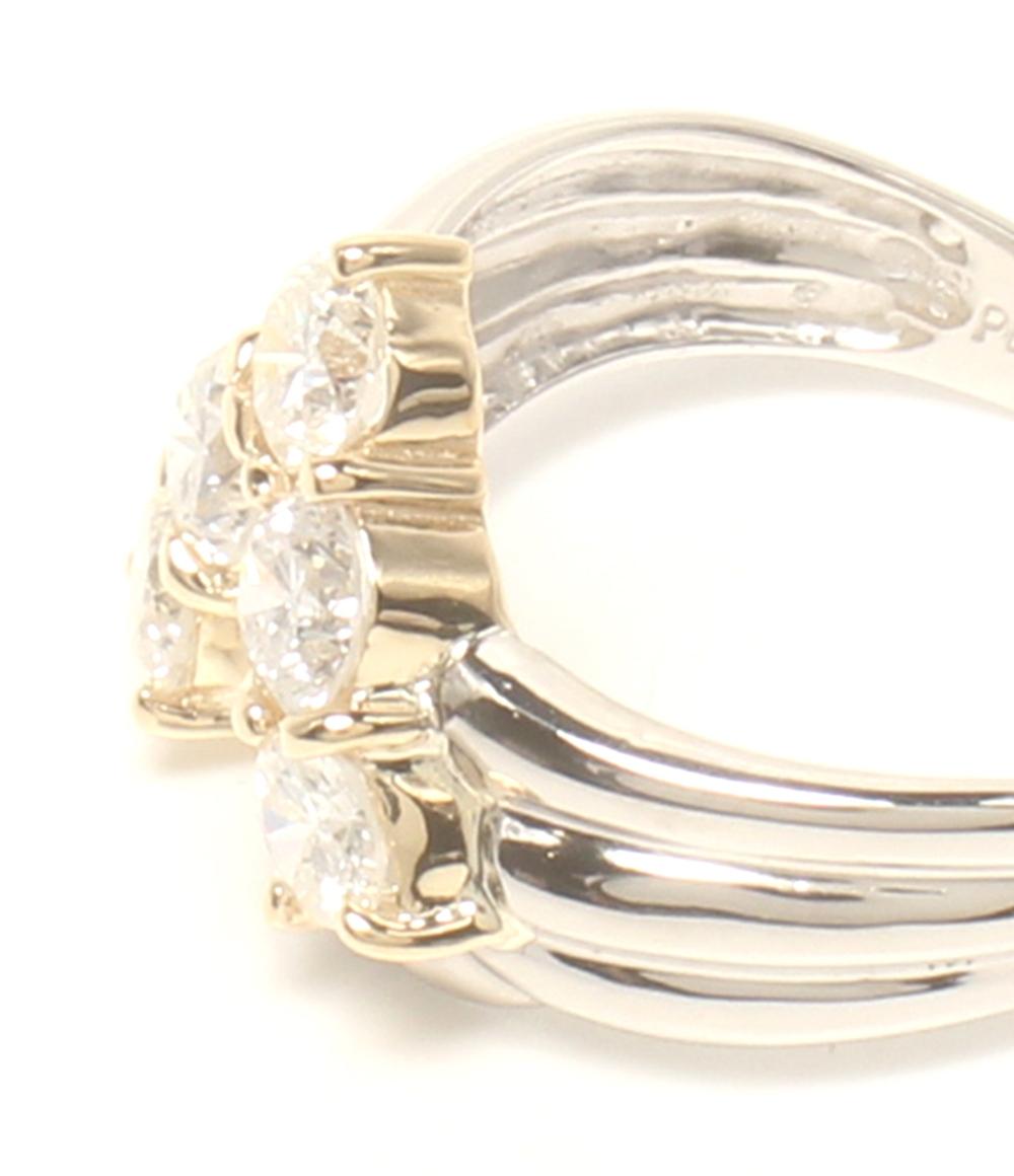 美品 リング 指輪 K18 Pt900 ダイヤ1.51ct レディース SIZE 16号