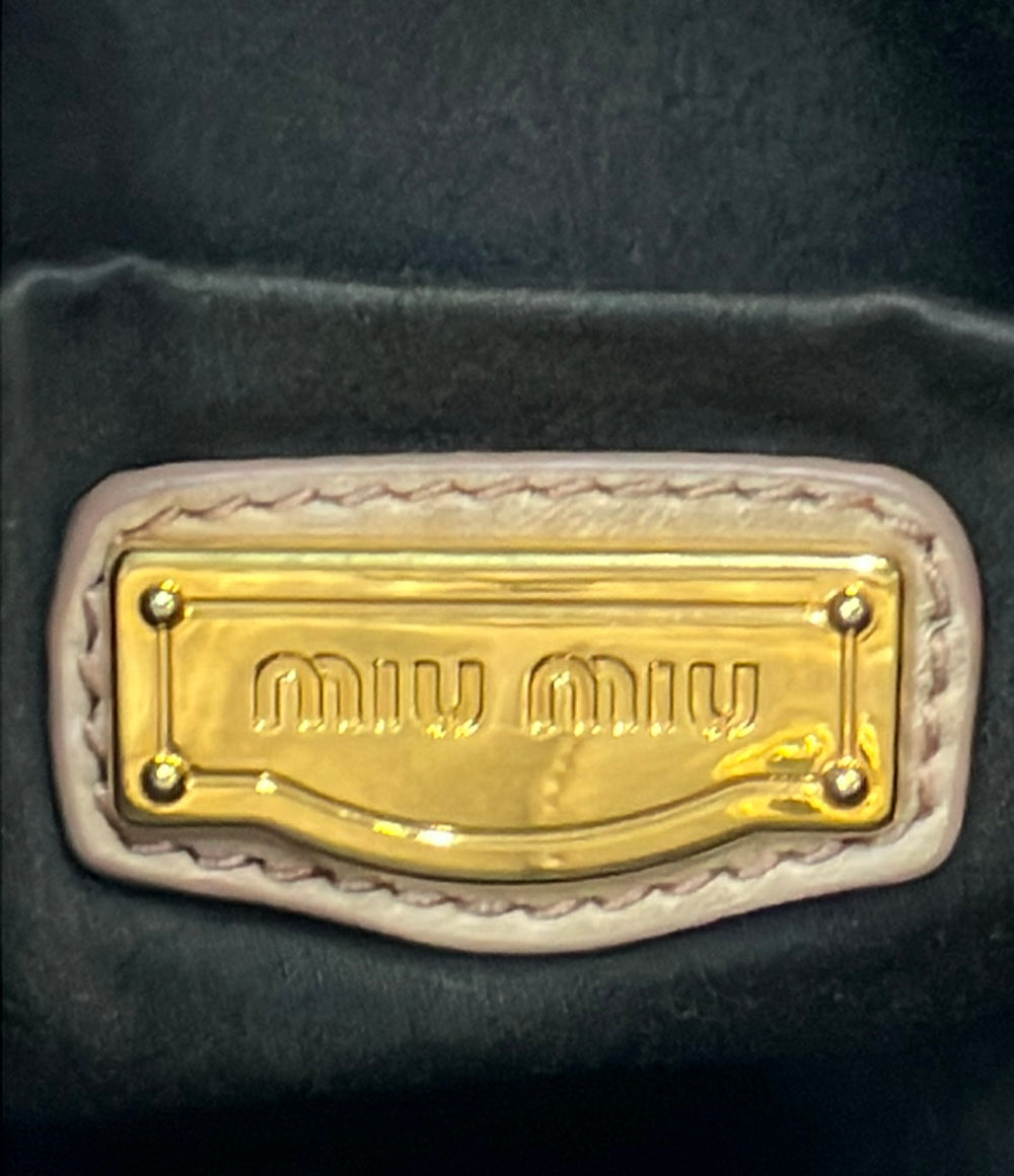 Miu Miu 2way ハンドバッグ ショルダーバッグ 斜め掛け レディース ミュウ ミュウ