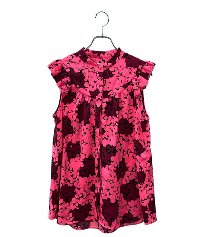 美品 Kate Spade バブルドット柄 ノースリーブブラウス レディース SIZE S ケイトスペード