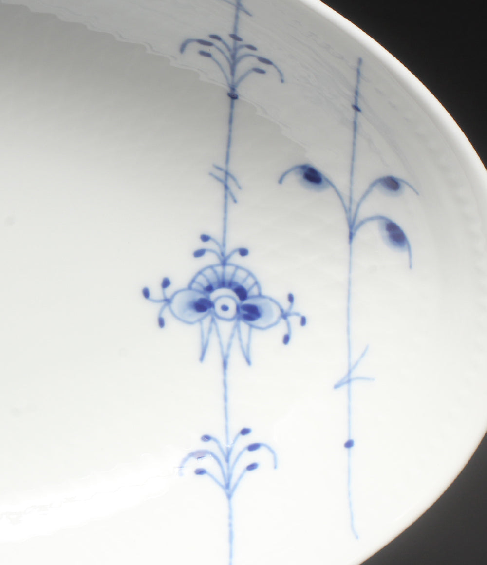 美品 Royal Copenhagen オーバルディッシュ 皿 27cm ブルーパルメッテ ロイヤルコペンハーゲン