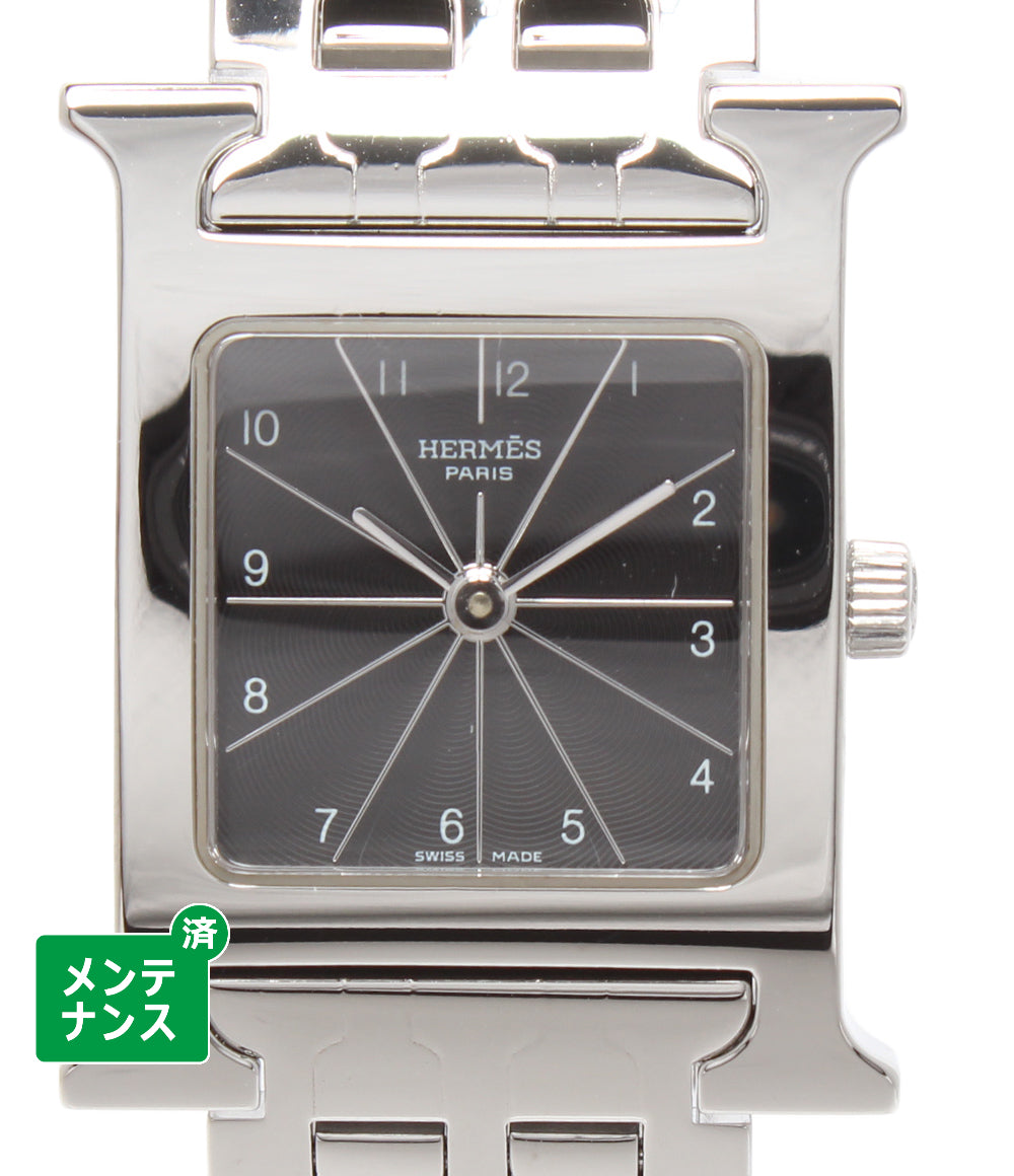 HERMES 腕時計 Hウォッチ クオーツ ブラック HH1.210 レディース エルメス