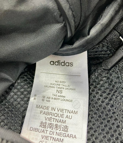 美品 adidas ボディバッグ オールブラックス クロスボディ ラウンジバッグ メンズ アディダス