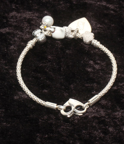 美品 PANDORA Disney ブレスレット SV925 6チャーム ハートモチーフ ナイトメアービフォアクリスマス レディース パンドラ