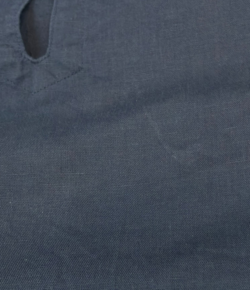LANVIN 半袖シャツ リネン 七分袖 スキッパー LB-6A メンズ SIZE 48 (L) ランバン