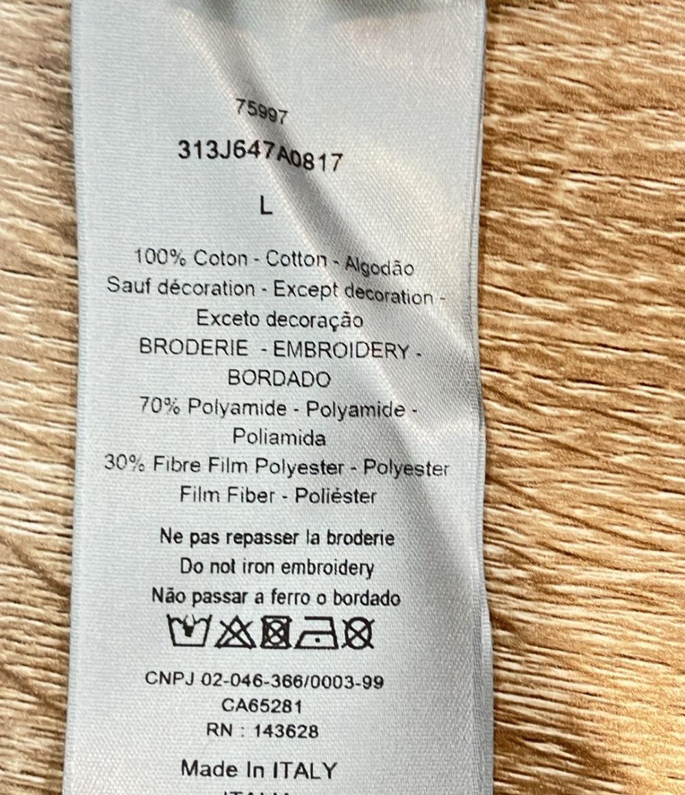 Christian Dior ERL 半袖Tシャツ × ERL ロゴ刺繍 ダメージ加工 ERL Relaxed Fit Tee 313J647A0817 メンズ SIZE L クリスチャンディオール