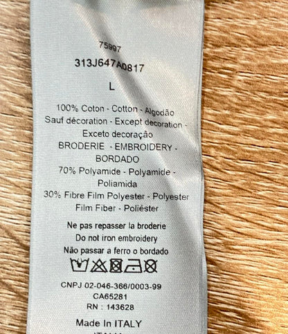 Christian Dior ERL 半袖Tシャツ × ERL ロゴ刺繍 ダメージ加工 ERL Relaxed Fit Tee 313J647A0817 メンズ SIZE L クリスチャンディオール