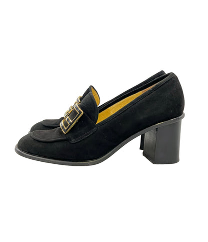 FENDI チャンキーヒールローファー パンプス スエード レディース SIZE 36 (23cm) フェンディ