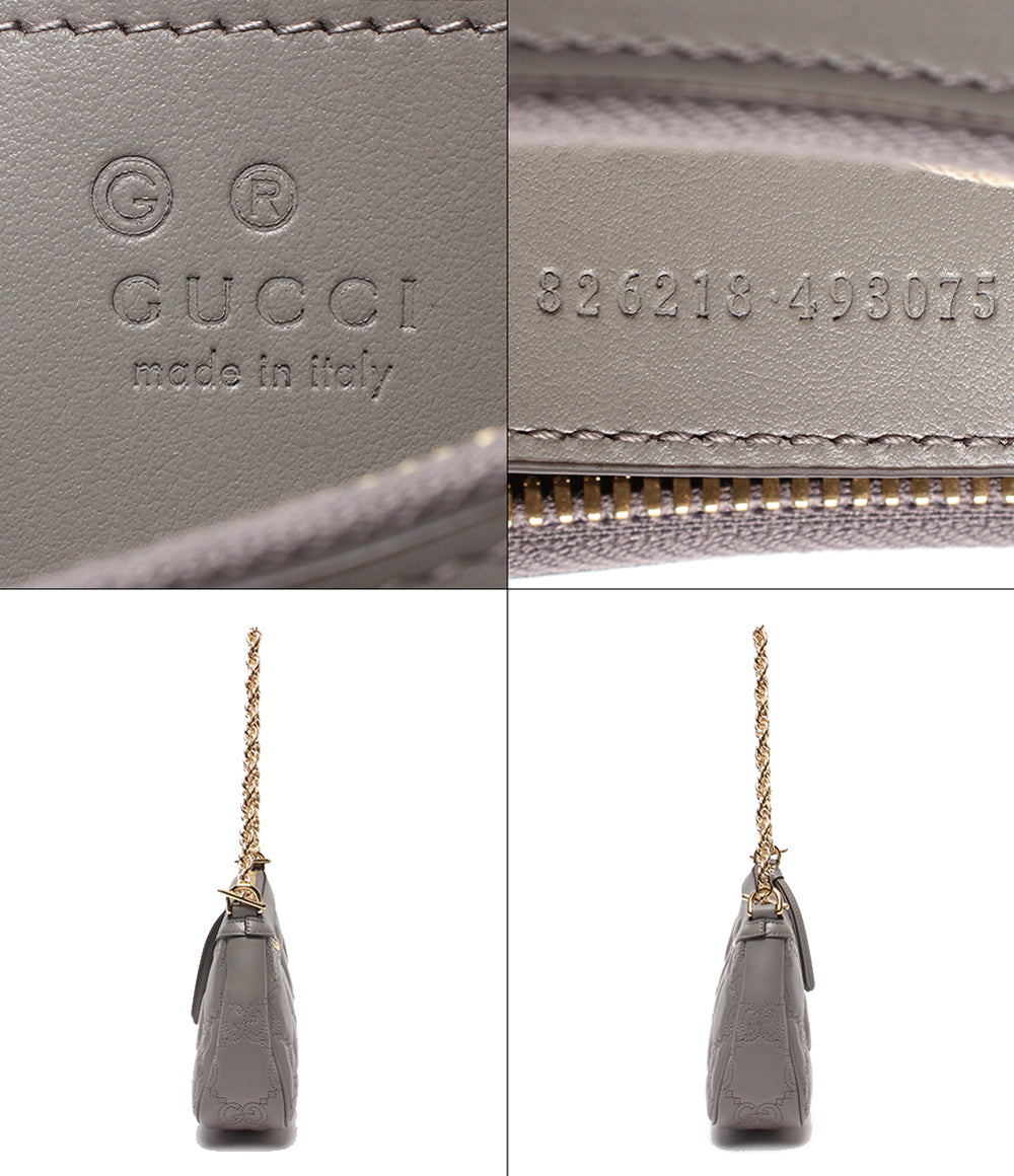 美品 GUCCI ハンドバッグ チェーンショルダーバッグ 肩掛け GGマトラッセ 826218 493075 レディース グッチ
