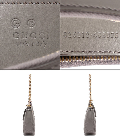 美品 GUCCI ハンドバッグ チェーンショルダーバッグ 肩掛け GGマトラッセ 826218 493075 レディース グッチ