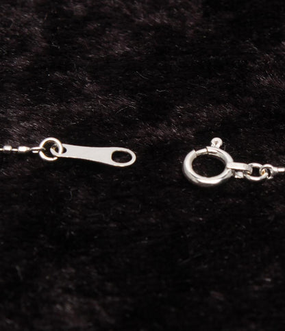 美品 ネックレス K18WG ダイヤ 0.05ct ピンクサファイア ハートモチーフ レディース