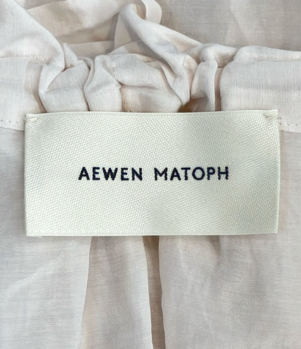 AEWEN MATOPH 長袖 ギャザーリボン ブラウス レディース イウエン マトフ