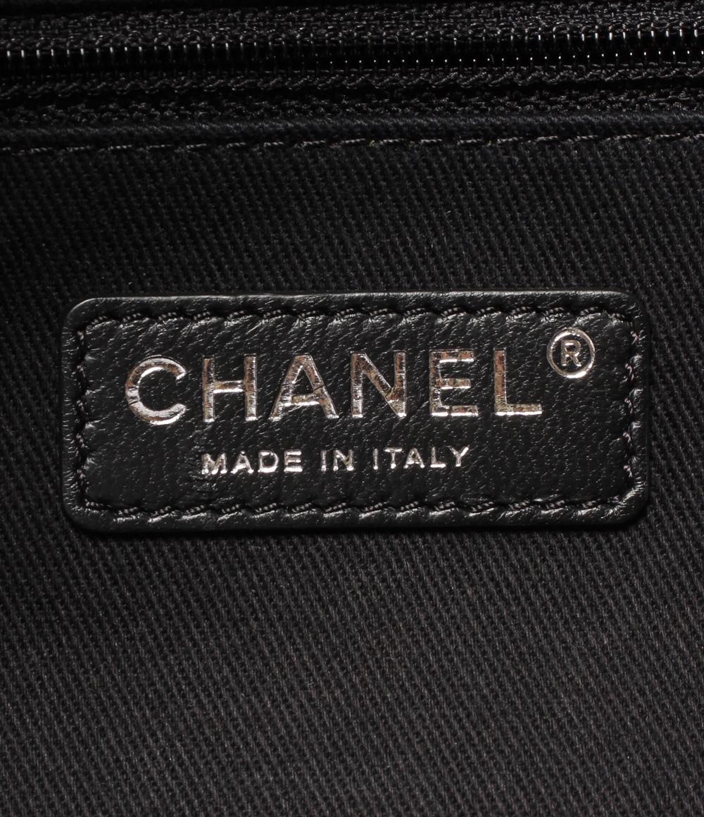 CHANEL チェーン ショルダーバッグ トートバッグ 肩掛け シルバー金具 キャンバス ドーヴィル PM レディース シャネル