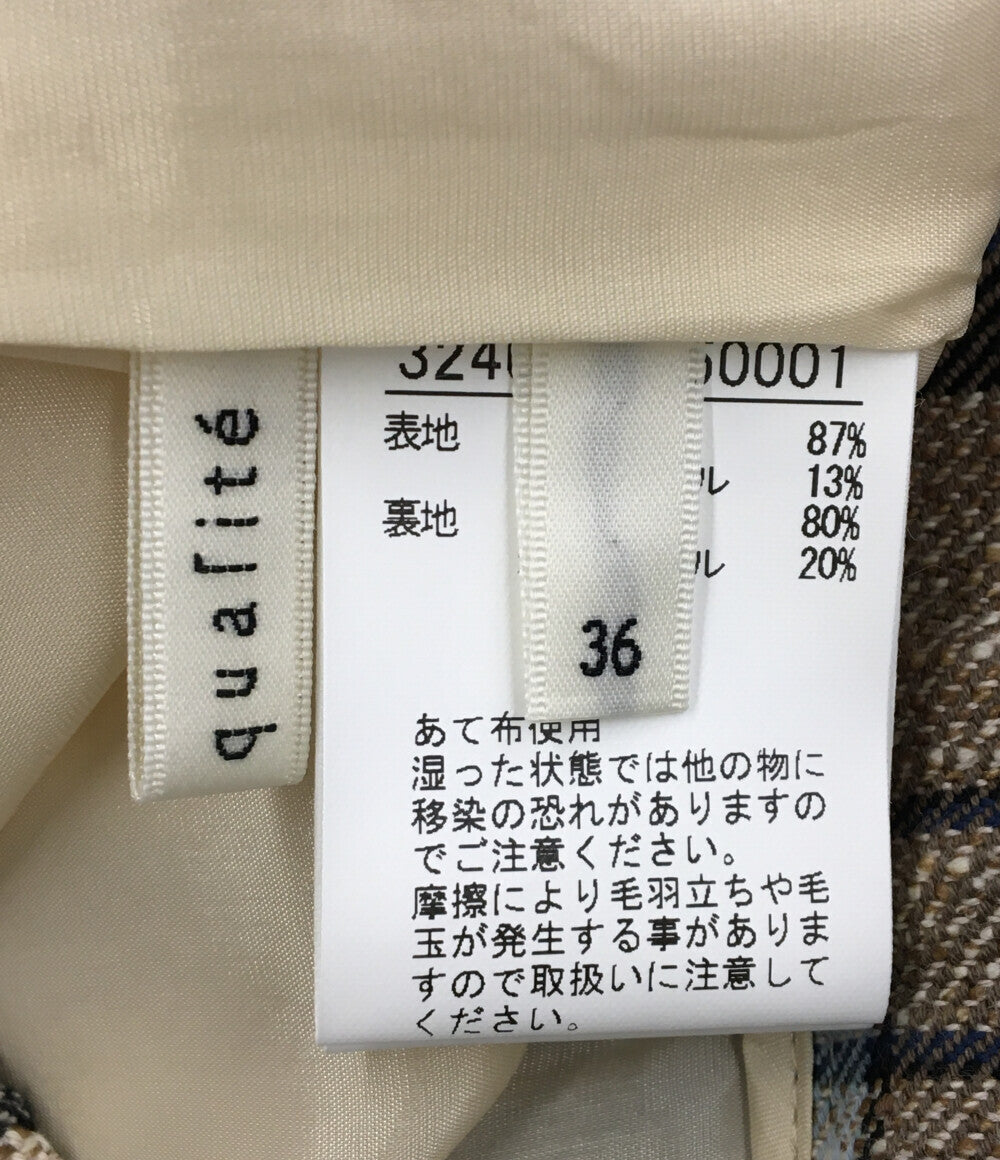 カリテ 美品 ワイドパンツ チェック柄      レディース SIZE 36 (S) qualite