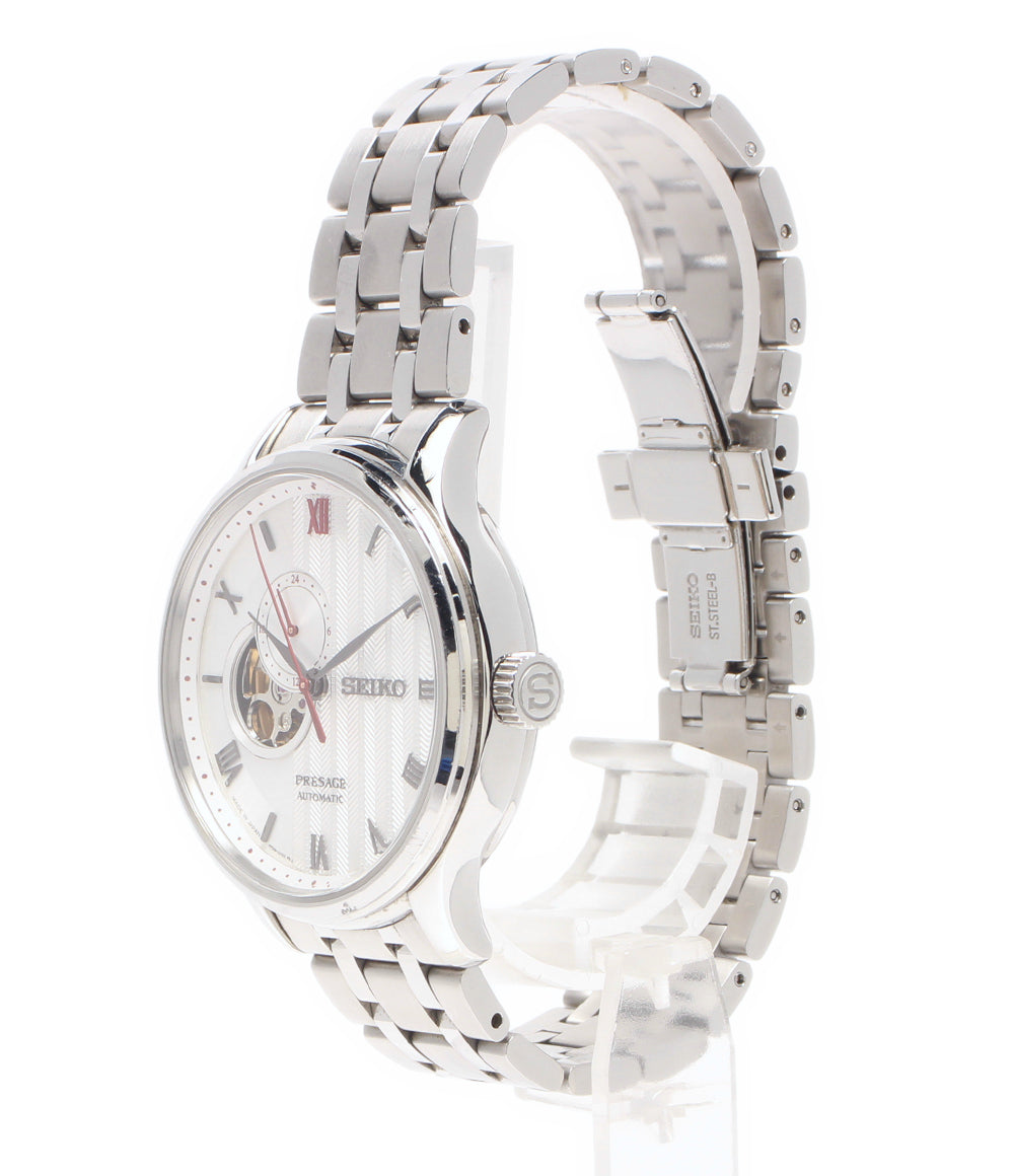 SEIKO 腕時計 プレサージュ 自動巻き ホワイト 4R39-00W0 メンズ セイコー