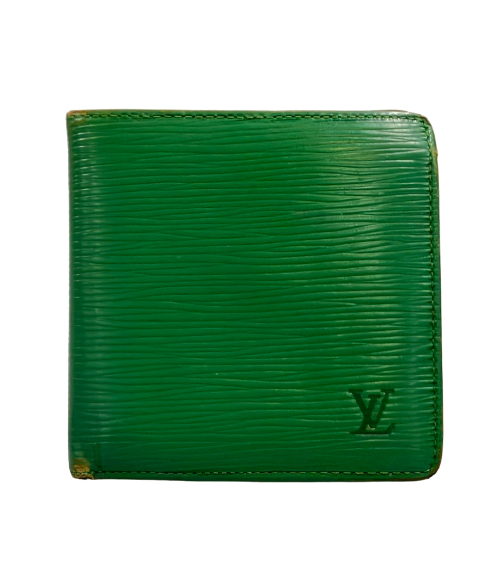 訳あり LOUIS VUITTON 二つ折り財布 ポルトビエ カルト クレディモネ エピ M63544 メンズ ルイ・ヴィトン