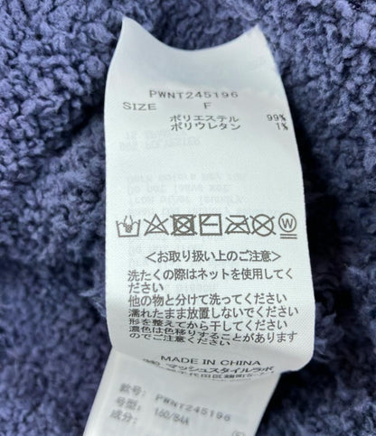 美品 ジェラートピケ ドロップショルダーボアフリースカーディガン レディース SIZE F gelato pique