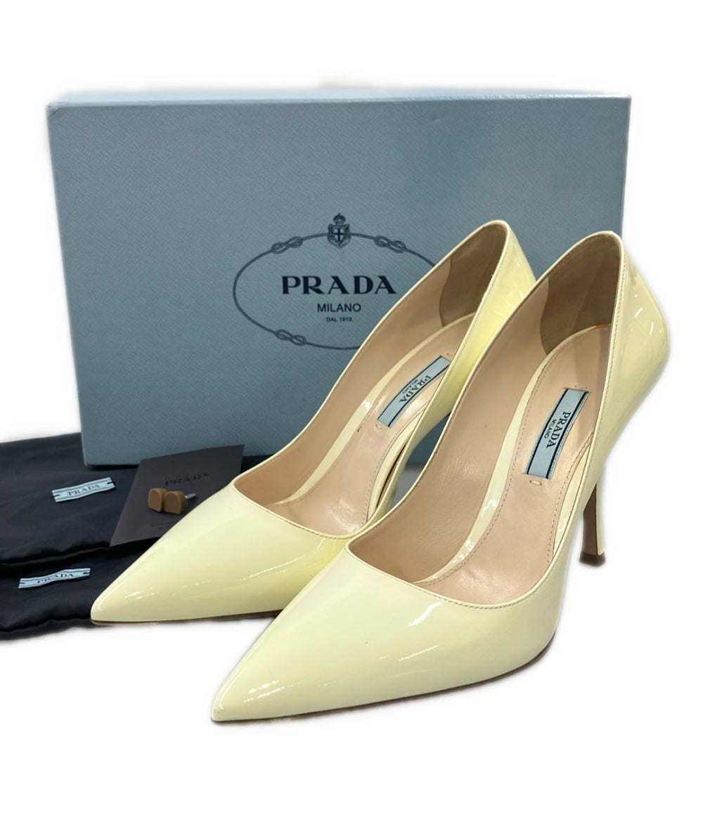 PRADA ポインテッドトゥエナメルパンプス レディース SIZE 37 1/2 プラダ