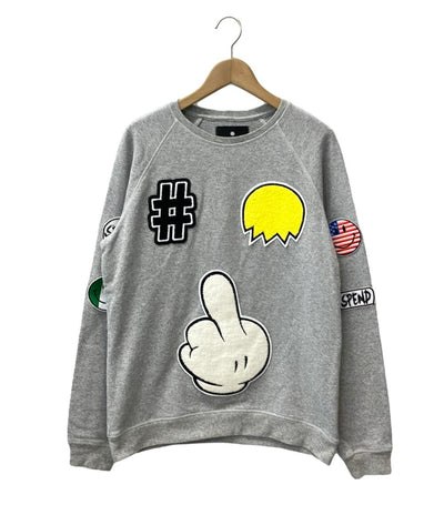 長袖スウェット アップリケ レディース SIZE L SPENDTHRUFT