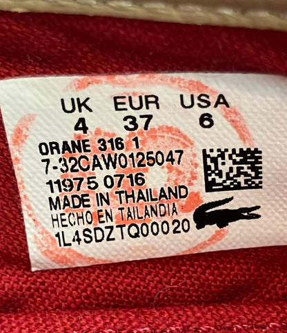 美品 ラコステ スリッポン レディース SIZE UK4 (M) LACOSTE