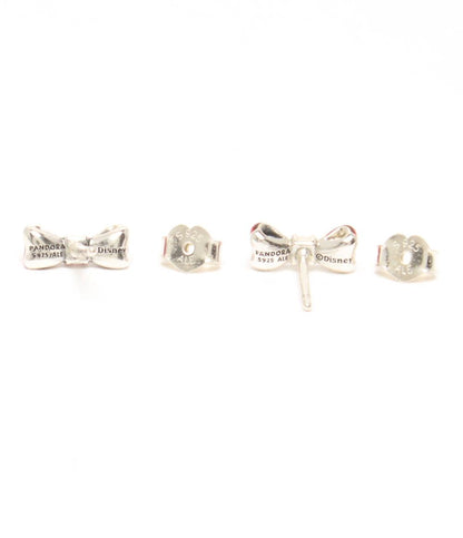 美品 PANDORA Disney リング 指輪 ピアス SV925 白雪姫 リボンモチーフ 2点セット レディース パンドラ