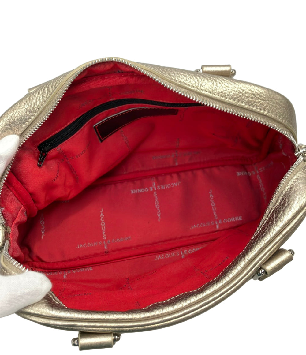 美品 Jacques le corre 2way ハンドバッグ ショルダーバッグ 斜め掛け メタリック レディース ジャック・ル・コール