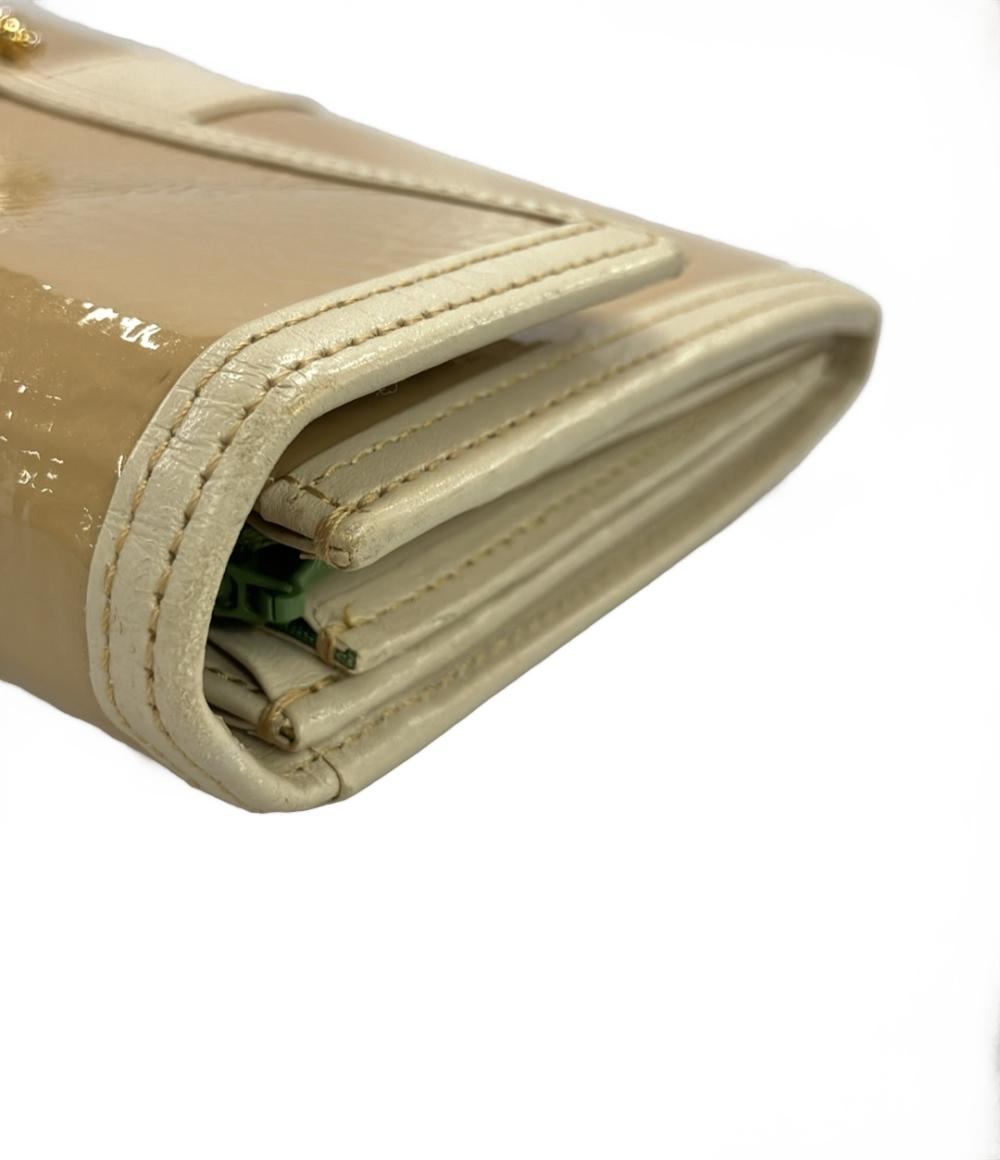 HAMANO 長財布 エナメル 牛革 レディース ハマノ