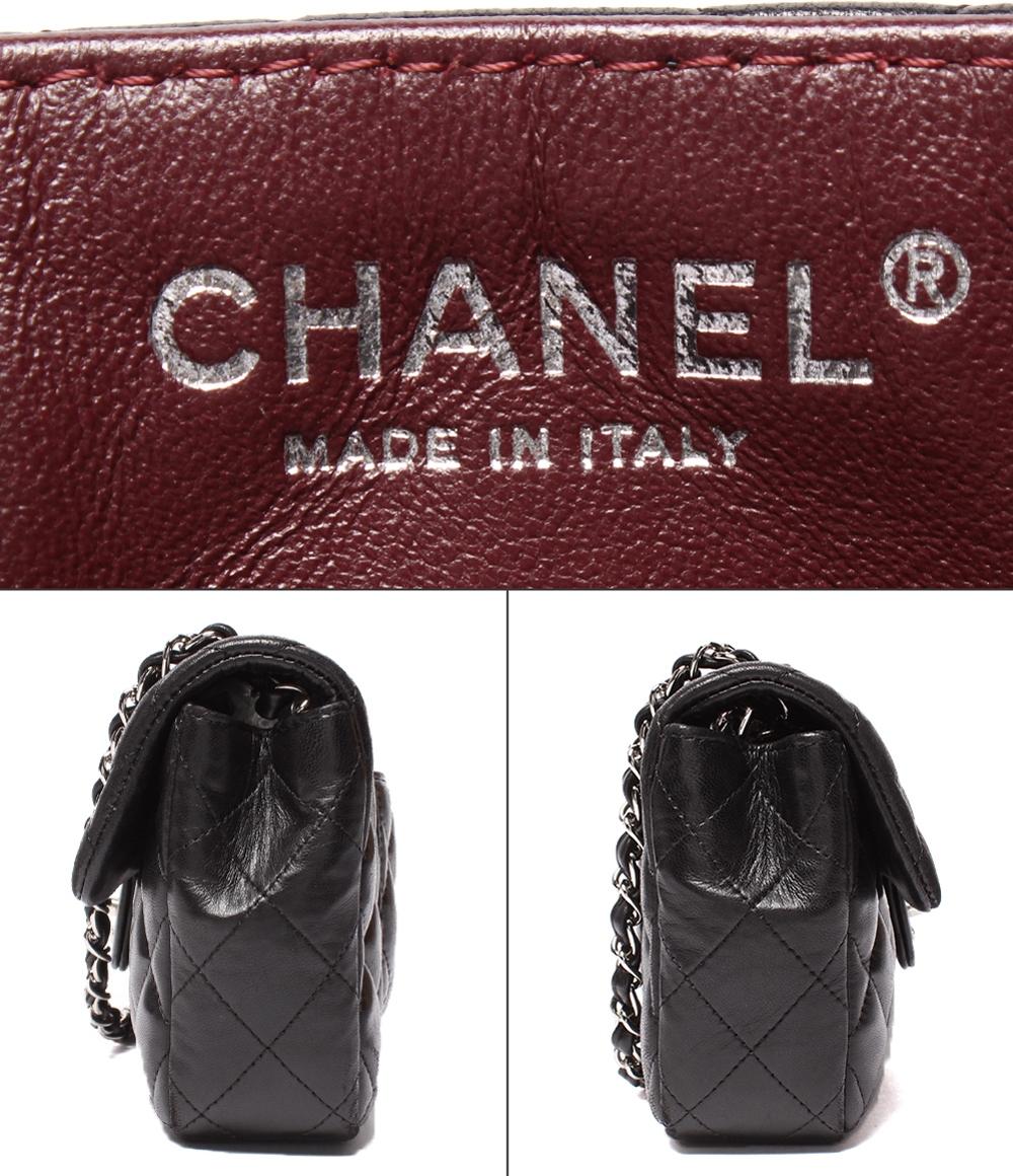 シャネル チェーンショルダーバッグ シングルフラップ シングルチェーン シルバー金具 ラムスキン マトラッセ A35731 レディース CHANEL