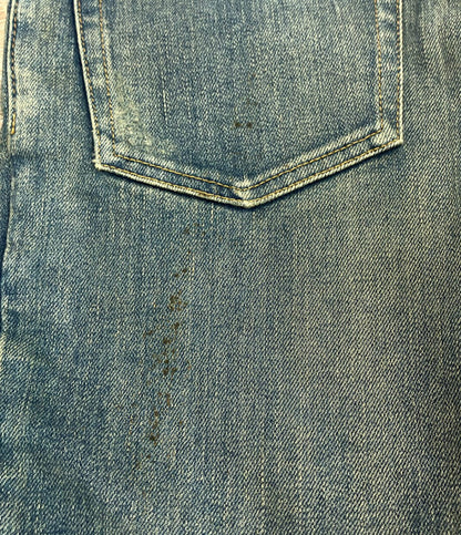 BALMAIN ダメージ加工 蛇腹バイカー スキニーデニムパンツ メンズ SIZE 29 (S) バルマン