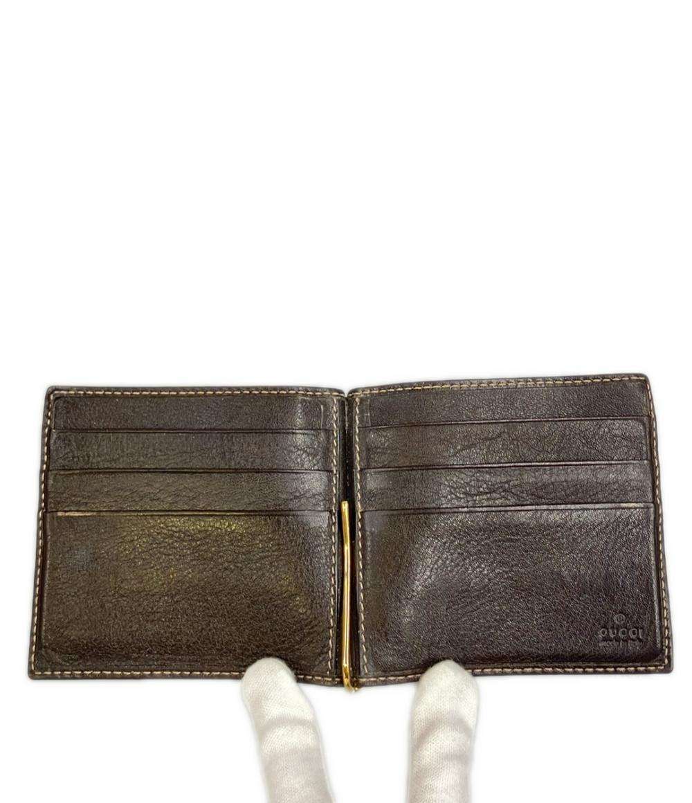 GUCCI 二つ折り財布 カードケース マネークリップ付き GGキャンバス 203616 493075 メンズ グッチ