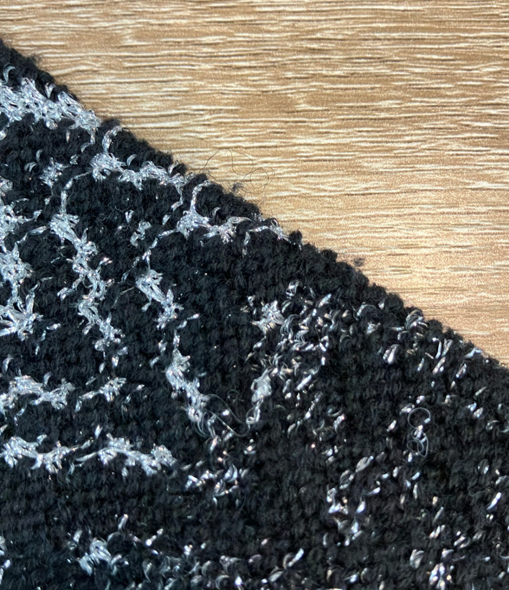 SAINT LAURENT 長袖ニット 光沢 ジグザグデザイン セーター 18AW 529734 メンズ SIZE S サンローラン