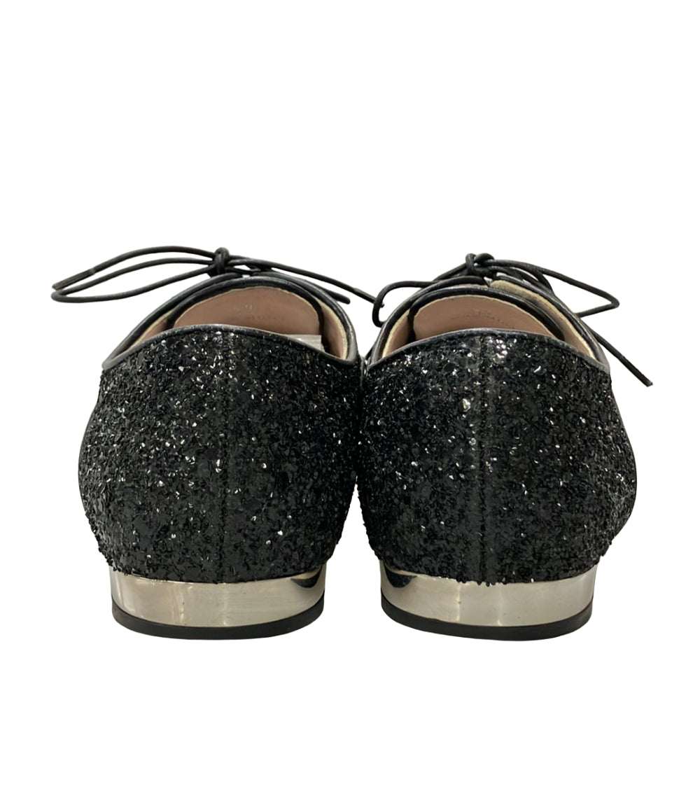 Miu Miu グリッター レースアップシューズ レディース SIZE 37 (23.5cm) ミュウ ミュウ