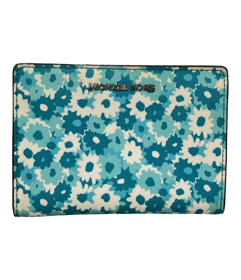 ★ 新品 MICHAEL KORS 折り財布 花柄 二つ折り財布 新品 MICHAEL KORS 折り財布 花柄 ブラウン 二つ折り財布｜Yahoo
