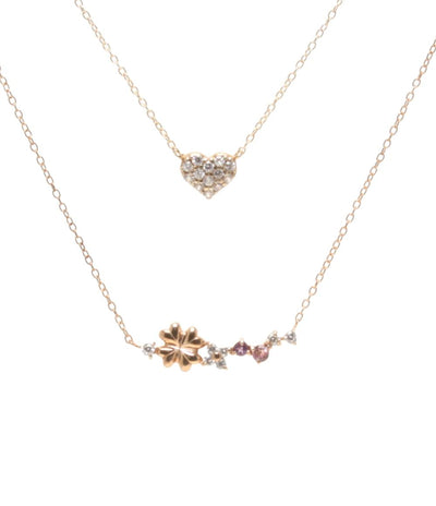 クミキョク ネックレス SV ハートモチーフ クローバーモチーフ 2点セット レディース 組曲