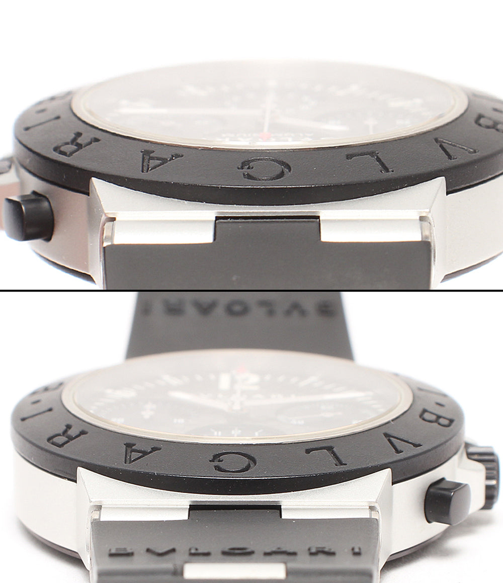 BVLGARI 腕時計 アルミニウム クロノグラフ 自動巻き ブラック AC38TA メンズ ブルガリ