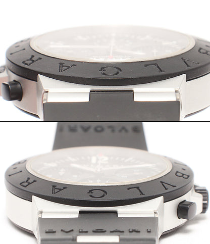 BVLGARI 腕時計 アルミニウム クロノグラフ 自動巻き ブラック AC38TA メンズ ブルガリ