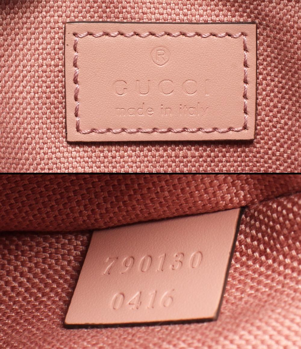 美品 グッチ 2wayショルダーバッグ ハンドバッグ 斜め掛け スーパーミニ シマ 790130 0416 レディース GUCCI