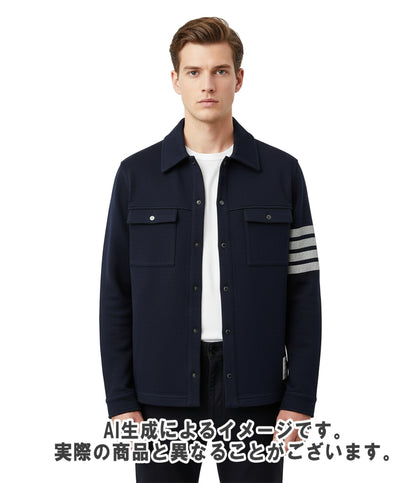 THOM BROWNE ジャケット コットン ダブルフェイスニット  インポート メンズ SIZE 0 (XS) トムブラウン