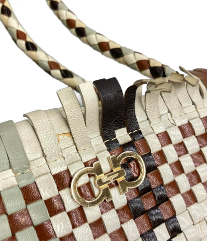 Salvatore Ferragamo トートバッグ 編み込み ガンチーニ DO 217267 レディース サルヴァトーレフェラガモ