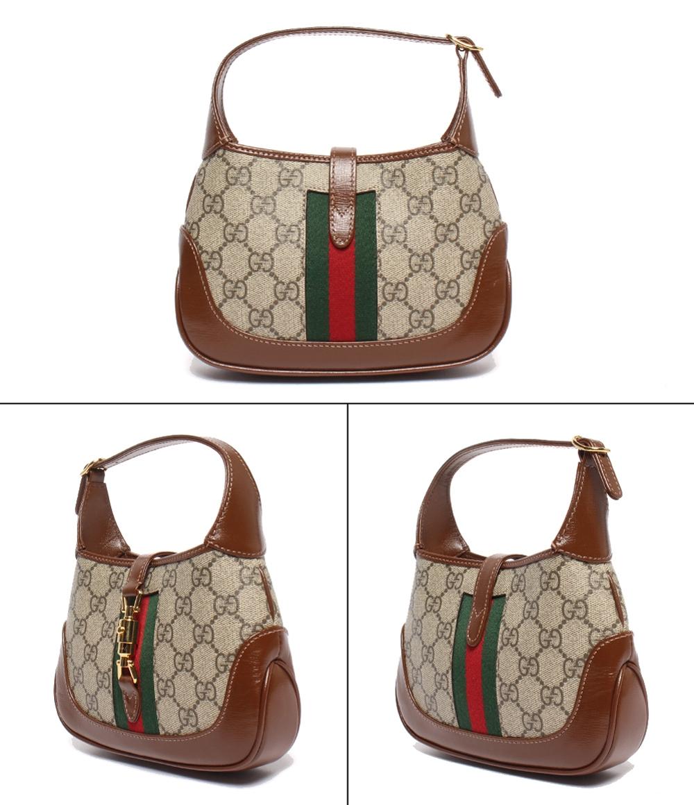 美品 GUCCI 2WAYハンドバッグ ショルダーバッグ 斜め掛け GGスプリーム ジャッキー1961 レディース グッチ