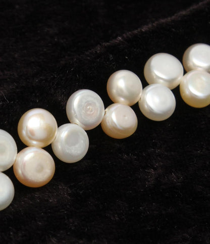 美品 ブレスレット SV925 ボタンパール 6mm レディース