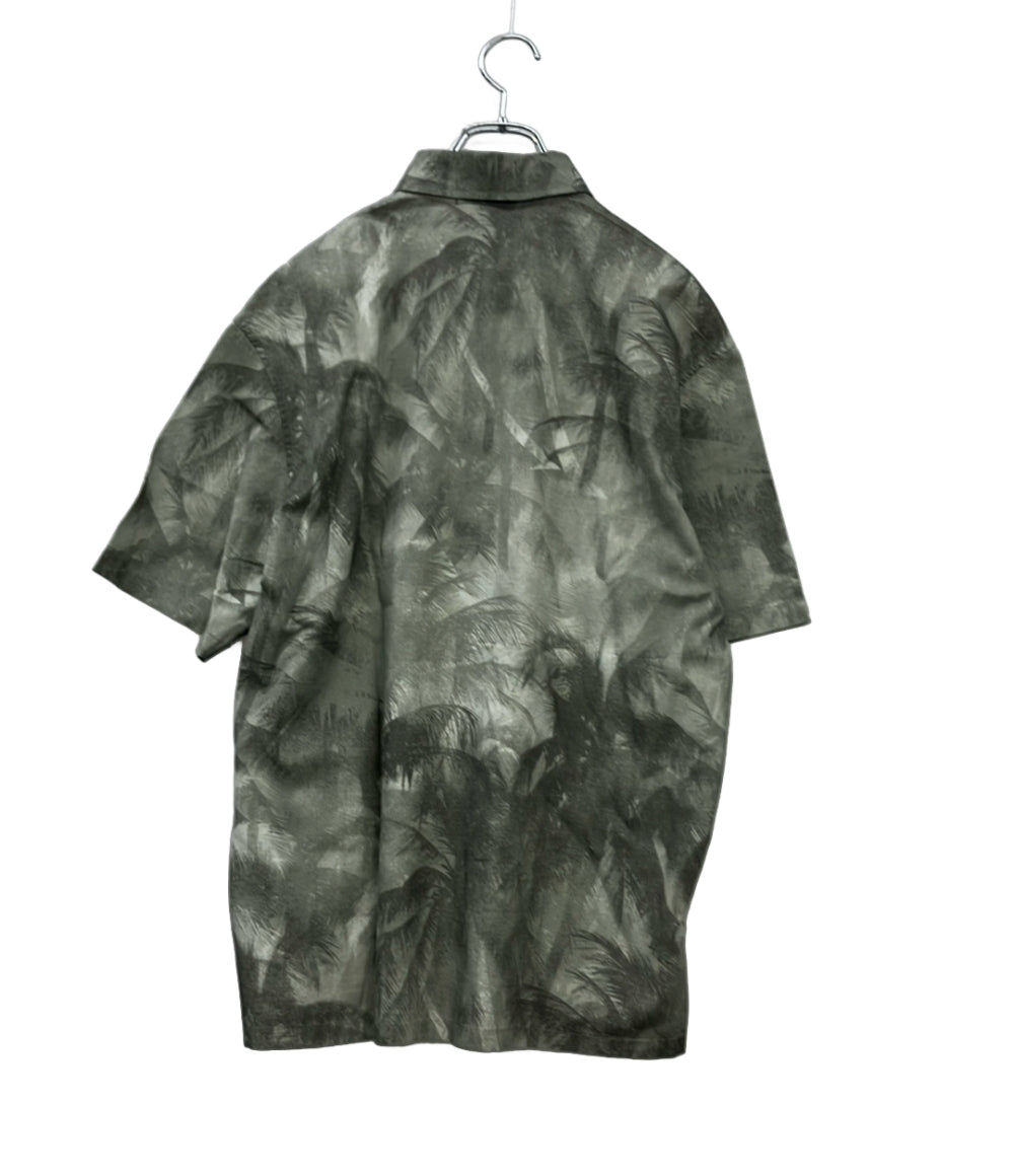 美品 Emporio Armani 半袖ポロシャツ パームツリー柄 OVER FIT  オーバーサイズフィット 3D1CG7 1NRDZ メンズ SIZE S エンポリオ・アルマーニ