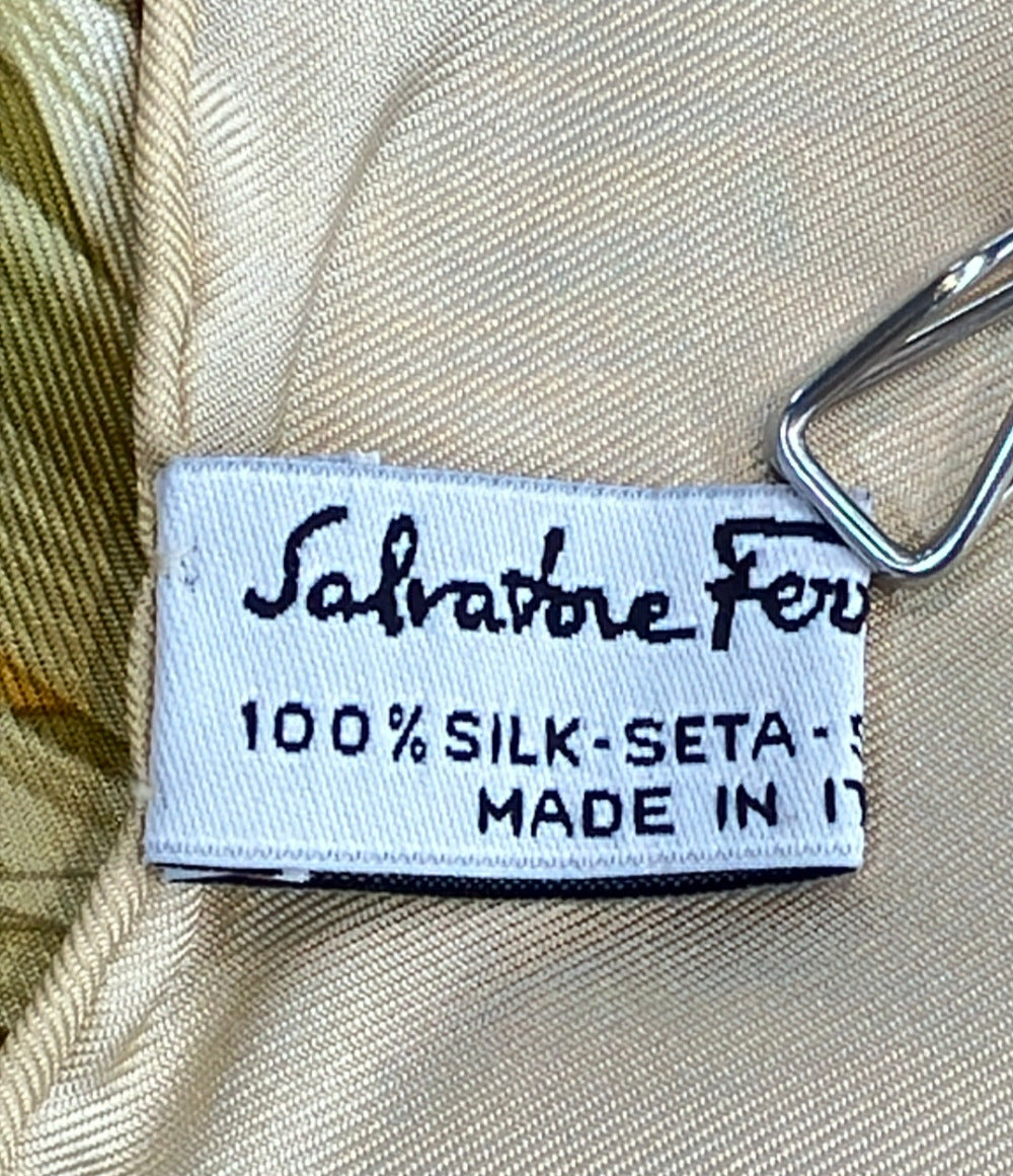 Salvatore Ferragamo スカーフ シルク100% ヒョウ柄 レディース サルヴァトーレフェラガモ